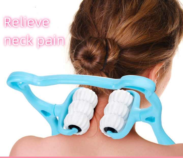 Multifunctional Manual Six-wheel Neck Massager Massage Relieve Roller Massage Tool