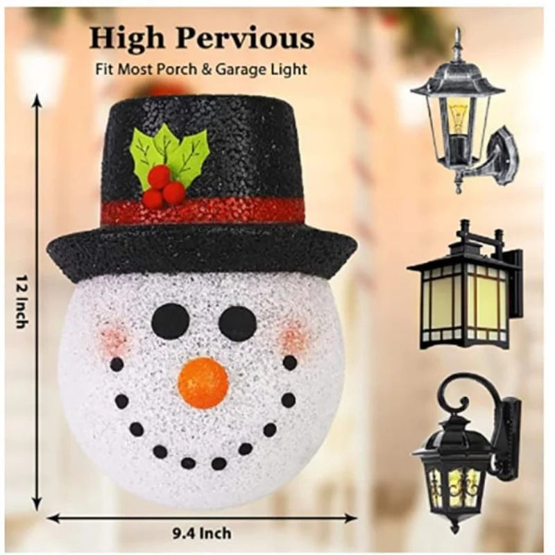SNOWMAN PORCH LIGHT COVERS Christmas Lampshade Snowman Penguin Christmas Gnome Style Christmas Porch Lamp Shade