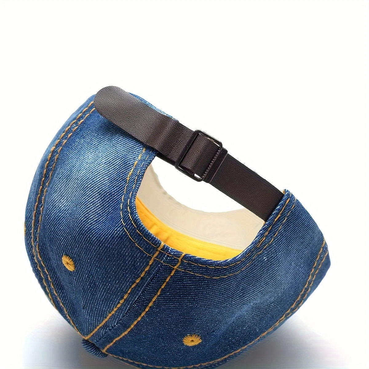 SA American Flag Baseball Cap - Unisex Denim Distressed, Rhinestone Embellished, Fun Bedazzled Hat for Adults