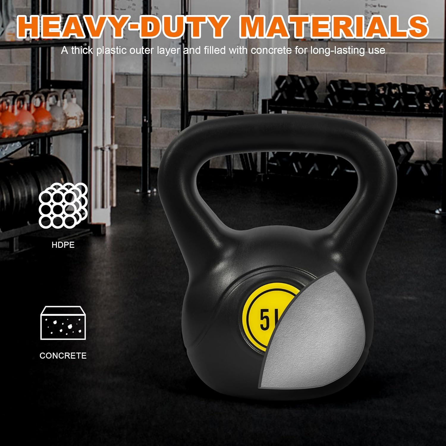 Wide Grip 3-Piece or 4-Piece Kettlebell Exercise Fitness Weight Set